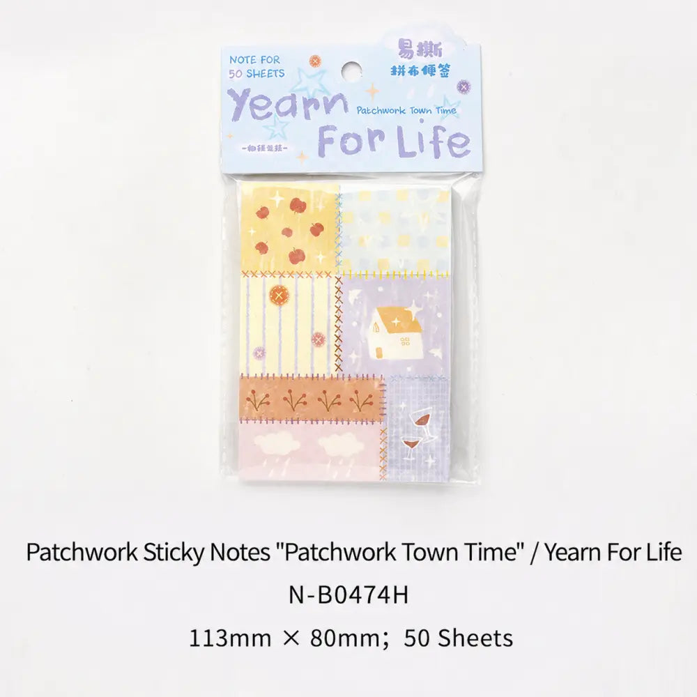 Yearn For Life Furry Healing memo pad style with pastel patchwork pages for creative notes.