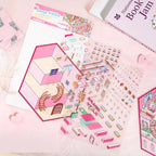 Grand Villa scene card and PET sticker sheets for building a miniature villa scene