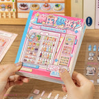 Home Organizer 3D Scene Sticker Book held in hand with pink cover design