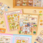Kitchen and bento scene cards from Home Organizer 3D Scene Sticker Book