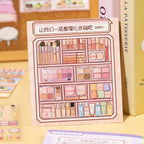 Finished makeup organizer scene card from Home Organizer 3D Scene Sticker Book