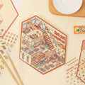 Hot Pot Restaurant 3D Scene Sticker Kit with completed miniature restaurant scene