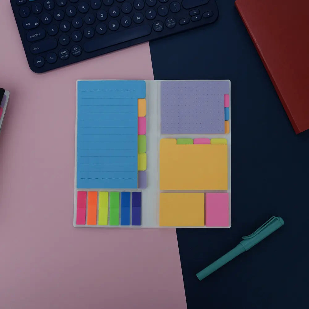 Index Tab Study memo pad set with slim tabbed note pages for study planners, journals, and labels.