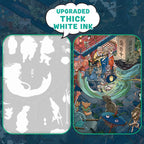 Lanruo Shadows scene sticker kit detail showing upgraded thick white ink on flat stickers