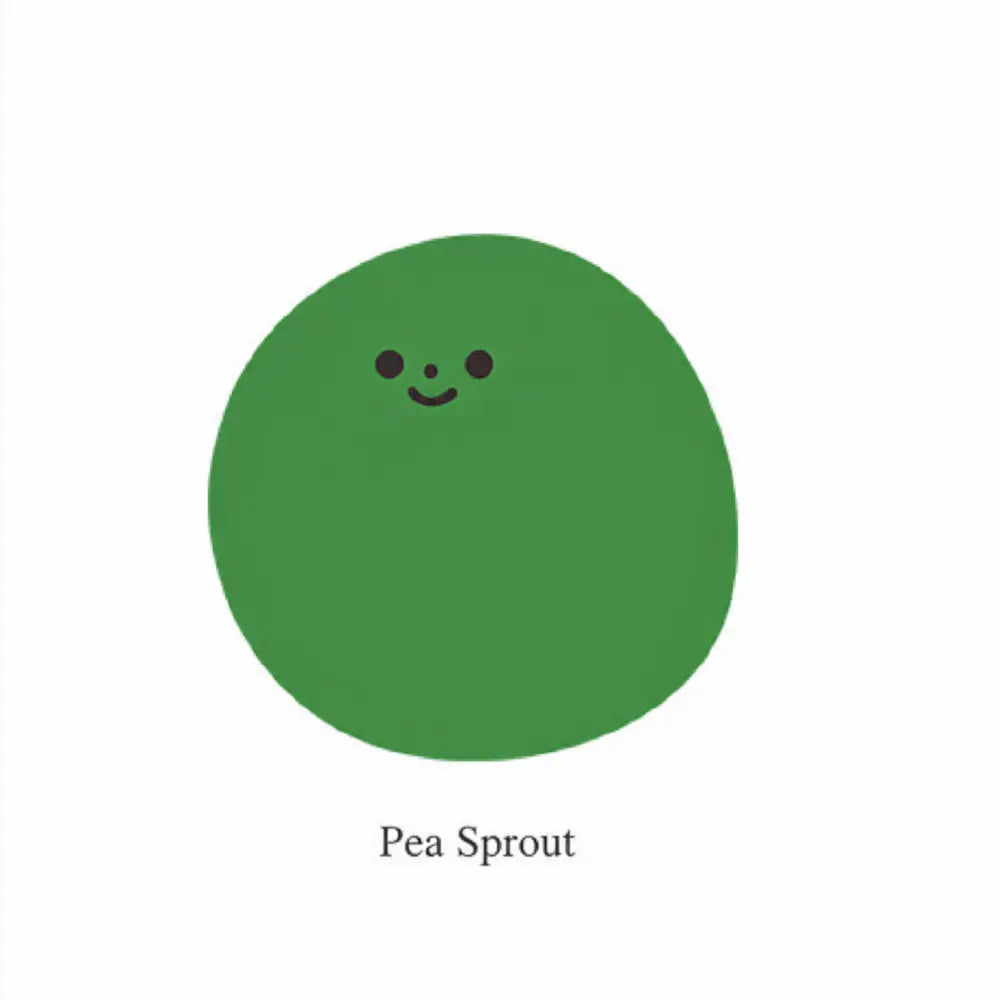 Pea Sprout Little Blob Characters sticky notes with green character shape for journals.