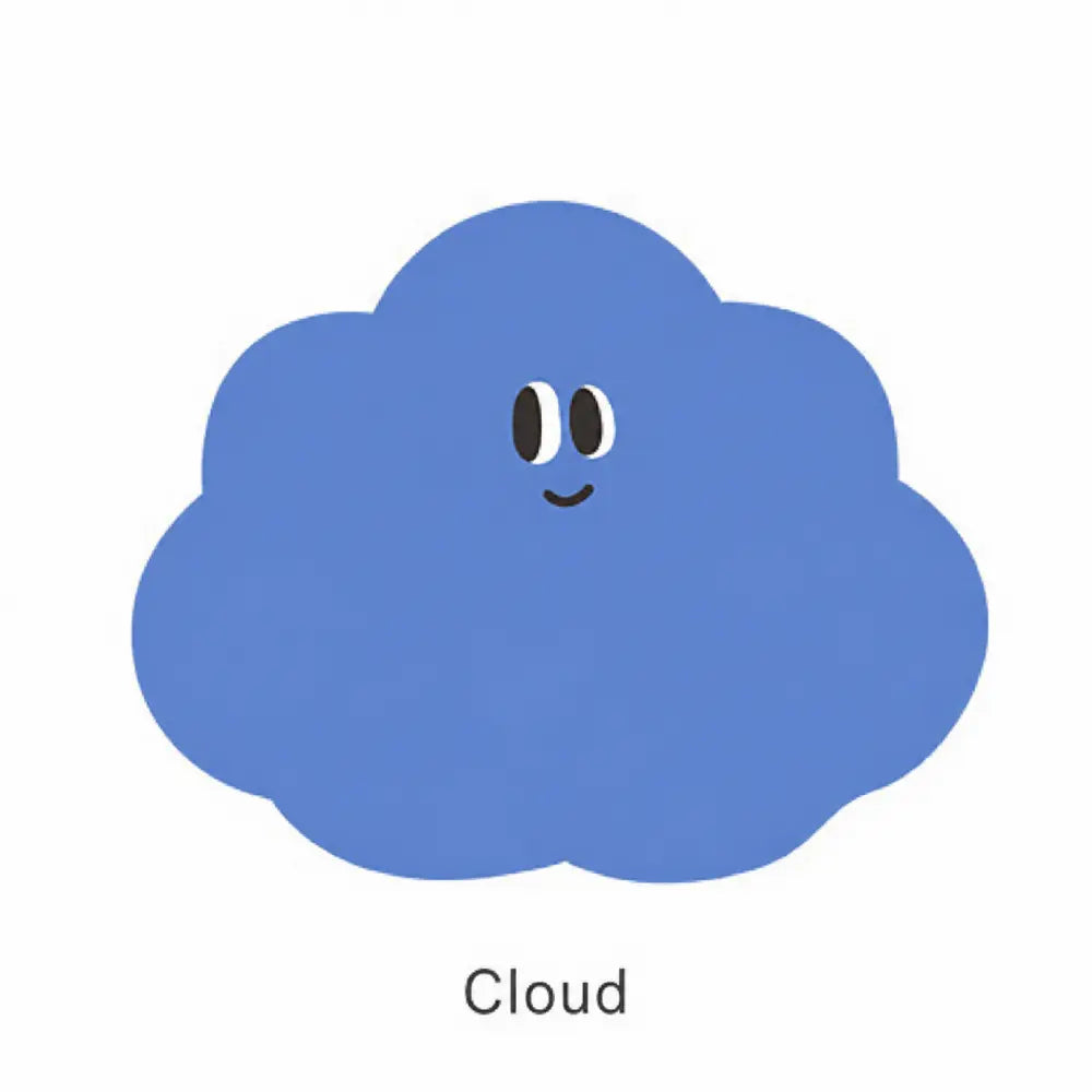 Cloud Little Blob Characters sticky notes with blue cloud shape for creative reminders.