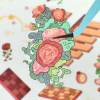 Little Prince Geographer 3D scene sticker style with study room and explorer details
