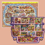 Monster Hotel and Star Apartment 3D-look scene sticker kits displayed together on a peach background