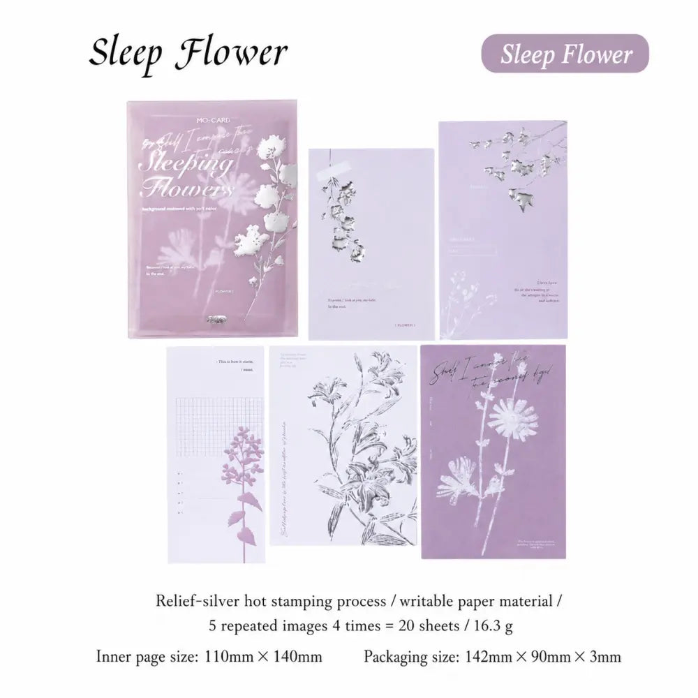 Sleep Flower Moonlight Dream memo pad style with floral night pages for scrapbook notes.