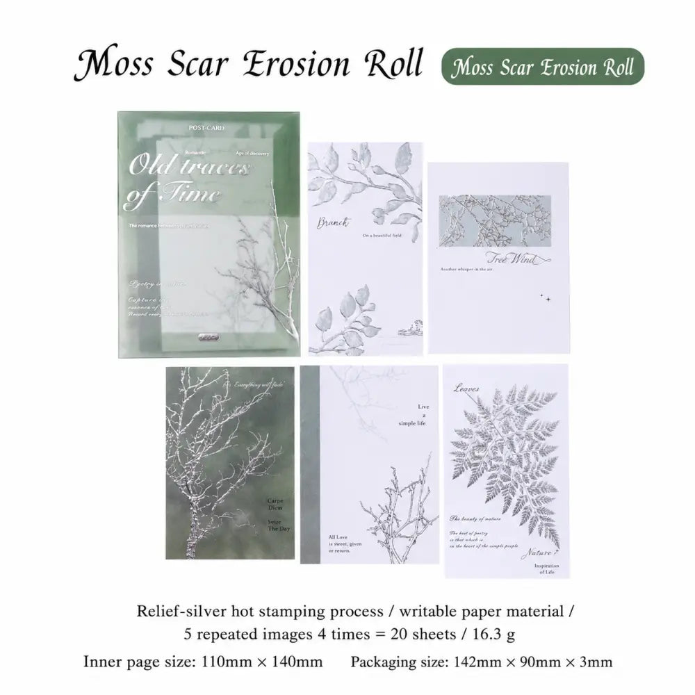 Moss Star Erosion Roll Moonlight Dream memo pad style with botanical night pages.