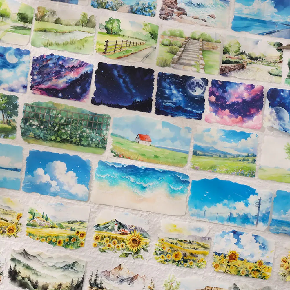 Nature's Heart washi tape scenic detail