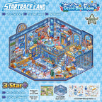 Ocean Blue Room pixel-style scene sticker kit with blue room decor, ocean-inspired details, scene card, and sticker sheets