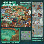 Ode to the Luo Goddess 3D scene sticker kit with mythological river scene and PET sticker sheets