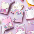 Pastel Animal Notes memo pad All 8 Styles set with cute animal pages for planners and scrapbook journals.