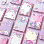 Pastel Animal Notes memo pad set with cute animal page designs for planners, journals, and scrapbook notes.