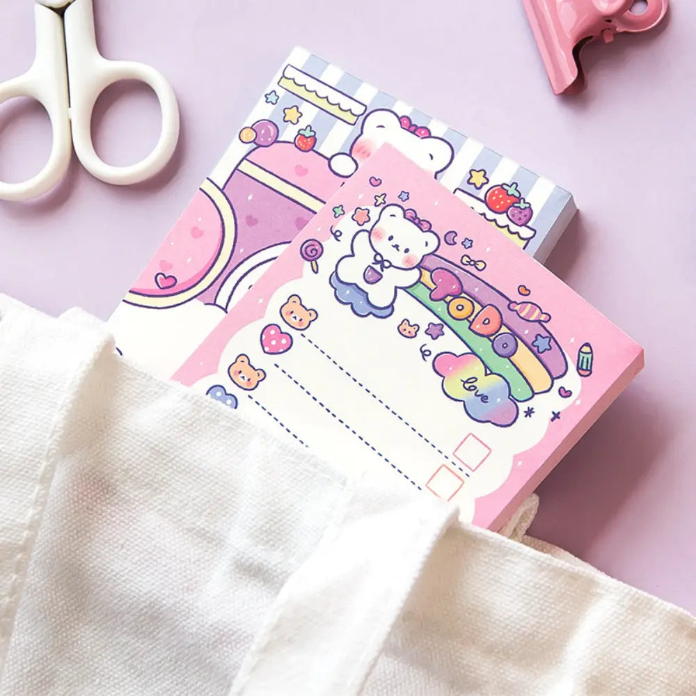 Pastel Animal Notes memo pad page detail with framed animal layouts for planner notes and daily writing.