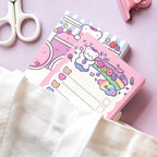 Pastel Animal Notes memo pad page detail with framed animal layouts for planner notes and daily writing.
