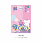 Love Diary Pastel Animal Notes memo pad style with cute animal page layout for journals.