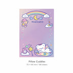 Pillow Cuddles Pastel Animal Notes memo pad style with sleepy pastel animal artwork.