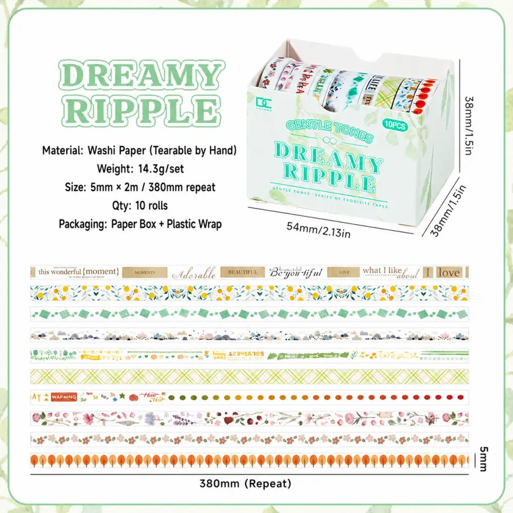 Pastel Dreamscape style 02 mini washi tape roll