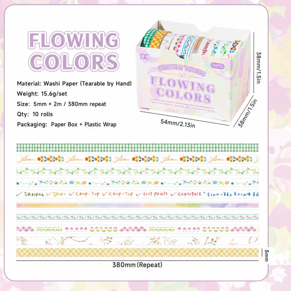 Pastel Dreamscape style 03 mini washi tape roll