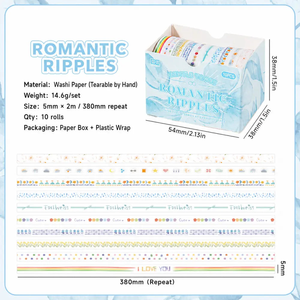 Pastel Dreamscape style 04 mini washi tape roll