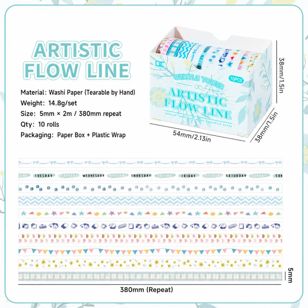 Pastel Dreamscape style 07 mini washi tape roll