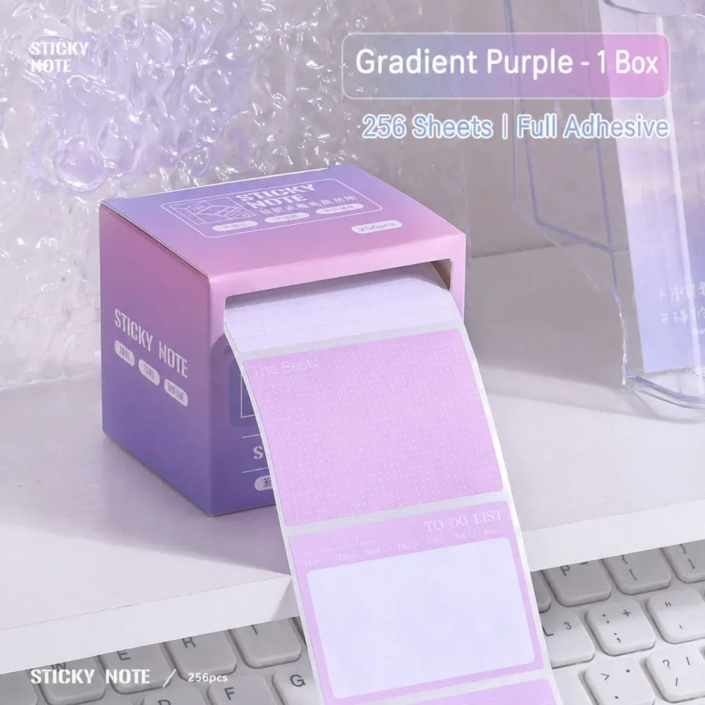 Gradient Purple Pastel Pull-Out Roll sticky notes refill style for planner reminders and junk journal notes.