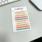 Pastel To-Do List memo pad detail showing soft color checklist layouts for planners and desk notes.