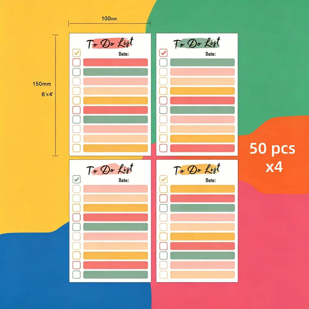 Pastel To-Do List memo pad in use for planner task lists, scrapbook notes, and everyday organization.
