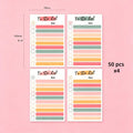 Pastel To-Do List memo pad 4-book set with checklist pages for planning, journals, and scrapbook notes.
