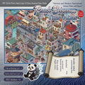 Peach Blossom Time Atlas 3D scene sticker kit with a large ancient and modern city scene