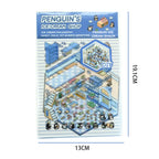 Penguin Ice-Cream Shop 3D scene sticker kit package size showing 13 cm by 19.1 cm