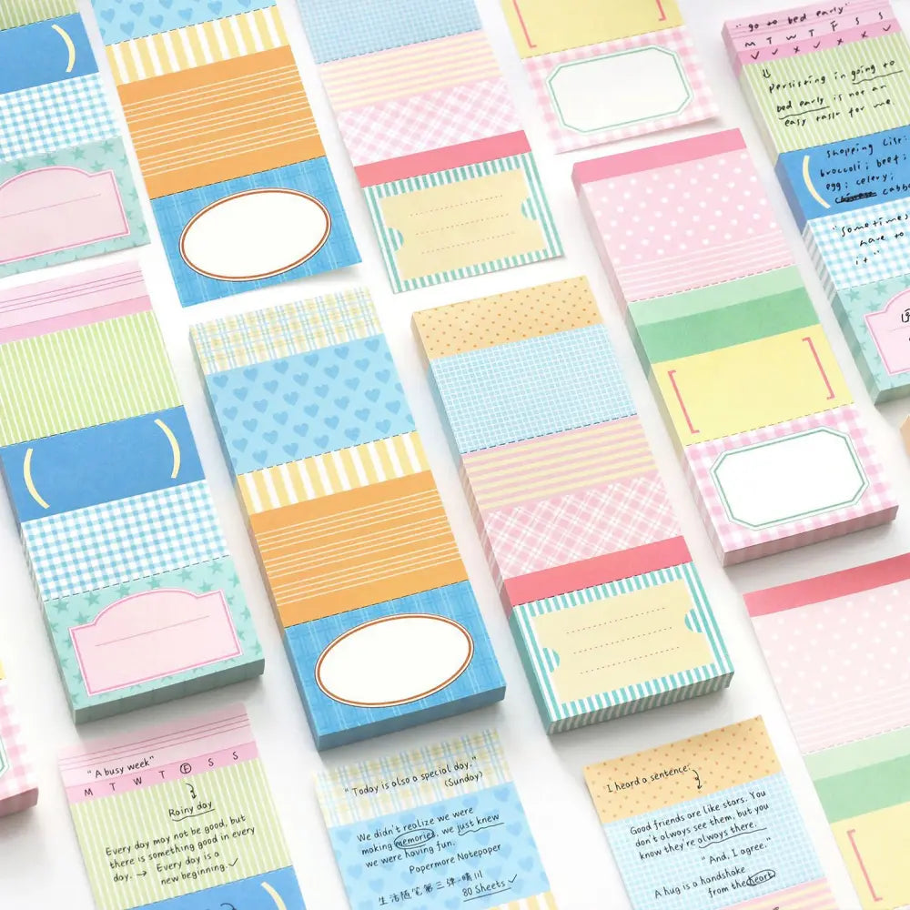 Planner Ticket memo pad assortment showing four ticket page designs for creative planning and journaling.