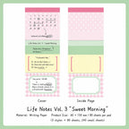 Sweet Morning Planner Ticket memo pad style with pastel ticket pages for journal labels.