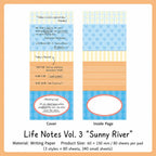 Sunny River Planner Ticket memo pad style with blue and orange ticket pages for planners.