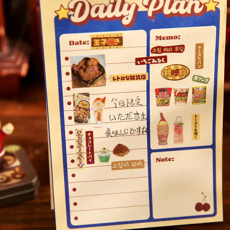 Retro Snack Shop Journaling Sticker Book Set