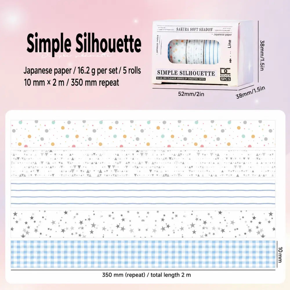 Sakura Ink Color Stories style 07 washi tape set