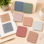 Scalloped Pastel sticky notes set with soft shaped memo pads for planners, journals, and desk notes.