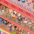 Close-up of the school art building with music and painting classroom details