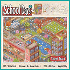 Talent Track school campus scene sticker kit with 3 sticker sheets and 1 scene card