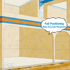 Seaside Grocery Shop scene card with full positioning guide for accurate sticker placement