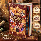 Secluded Wings of the Old Garden Journaling Sticker Set with vintage cover, 30 sheets, and botanical sticker designs