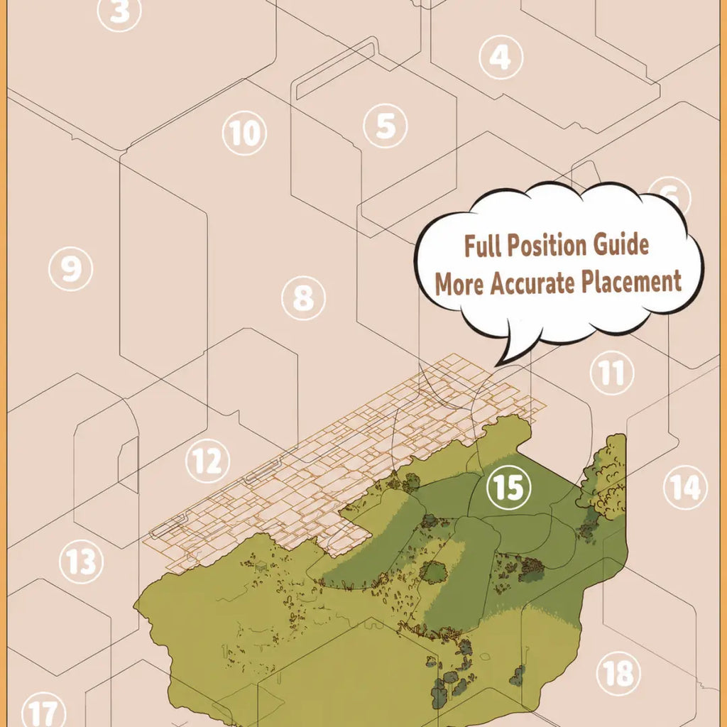 Close-up of the full position guide for more accurate sticker placement in the Secondhand Appliance Town scene