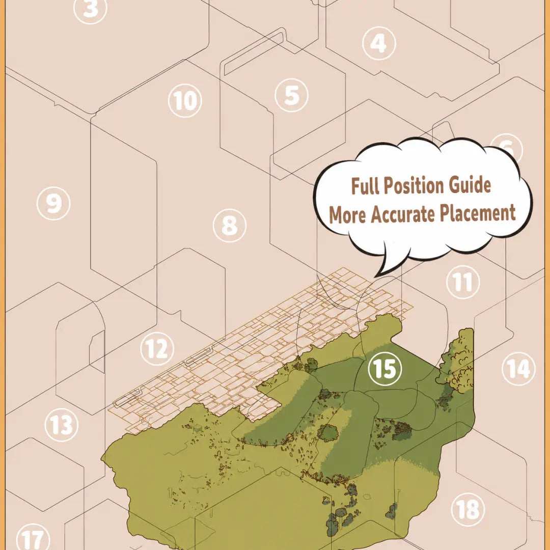 Close-up of the full position guide for more accurate sticker placement in the Secondhand Appliance Town scene