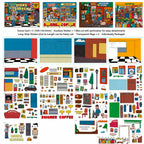 Finished Skyisle American Comic Street 3D-look miniature street scene sticker design