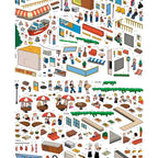 Skyisle American Comic Street scene sticker kit package and scale detail