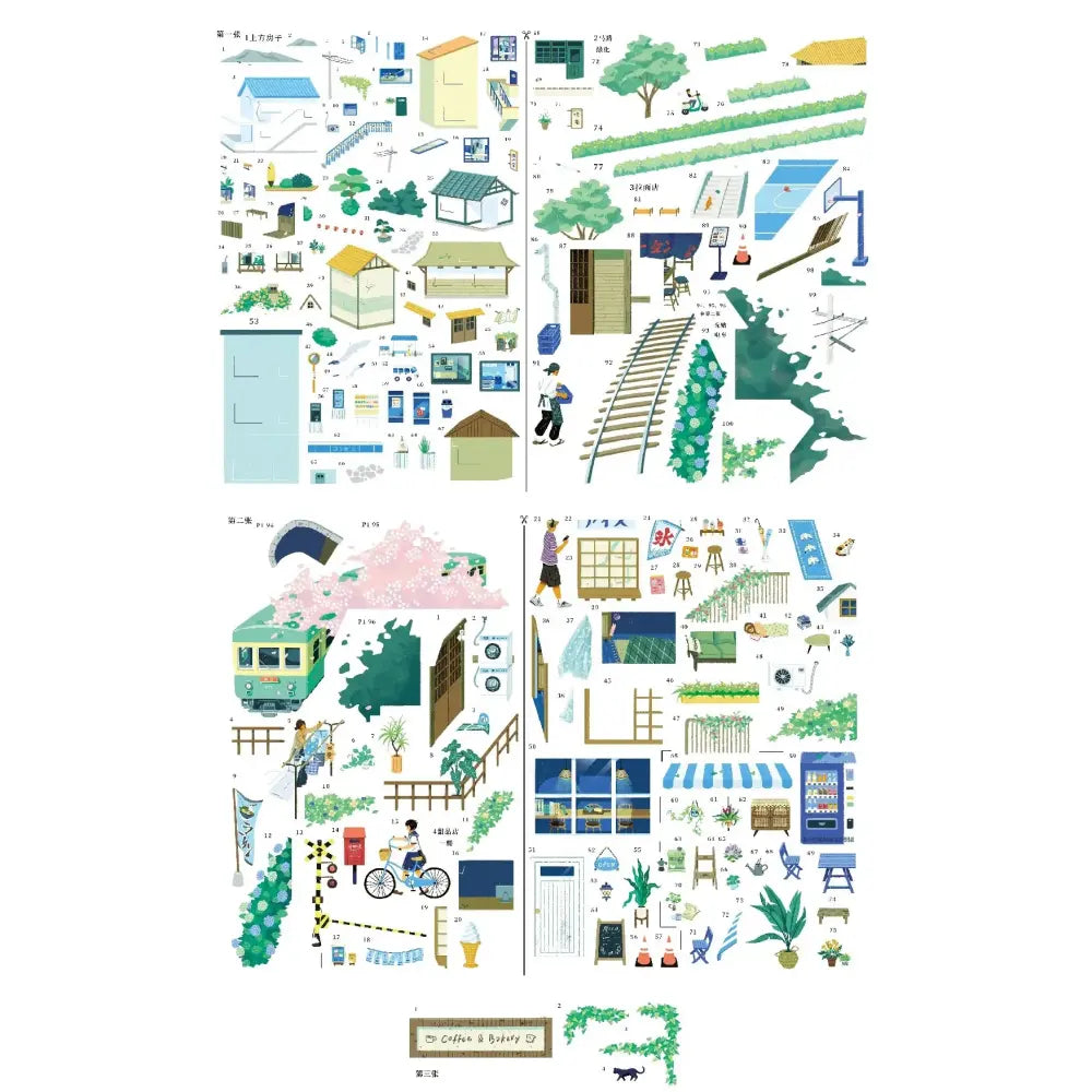 Skyisle Around the World scene sticker kit package and scale detail