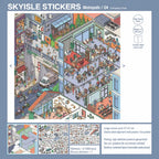 Skyisle Big City scene sticker kit package contents and sticker sheets