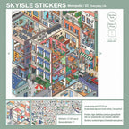Big city room and interior miniature scene from the Skyisle scene sticker kit